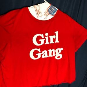 Forever21 girl gang cropped tee